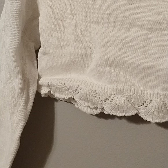Girls Chaps white shrug sweater - Picture 3 of 4